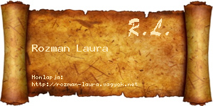 Rozman Laura névjegykártya